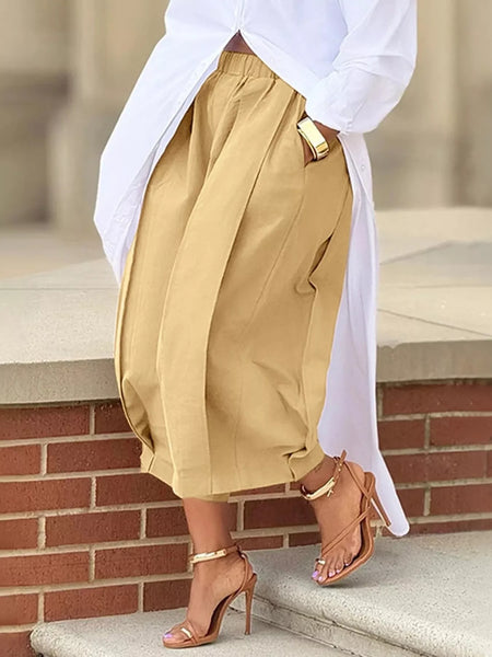 Wide Leg Pleated Detail Pants - Image 17