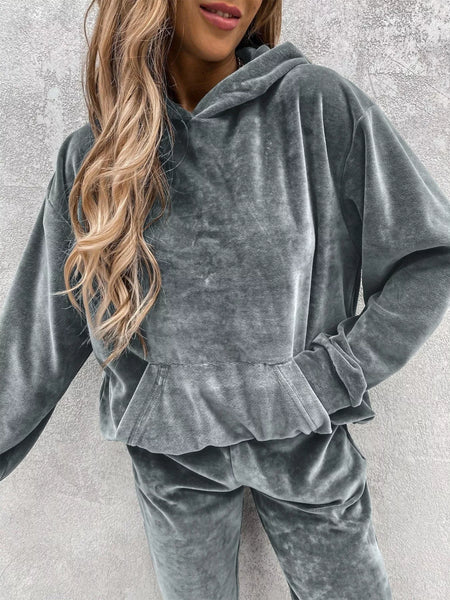 Kangaroo Pocket Hoodie and Pants Set - Image 5