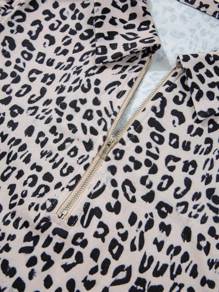 Leopard Print Cap Sleeve Top and Shorts Summer Set - Image 12