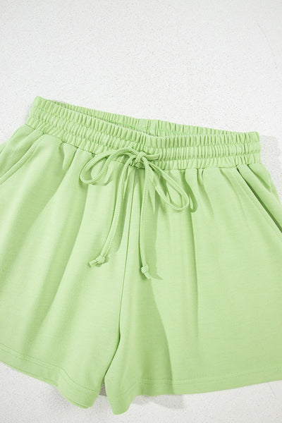 Loose V Neck Half Sleeve Tee and Drawstring Shorts Plus Size - Image 5