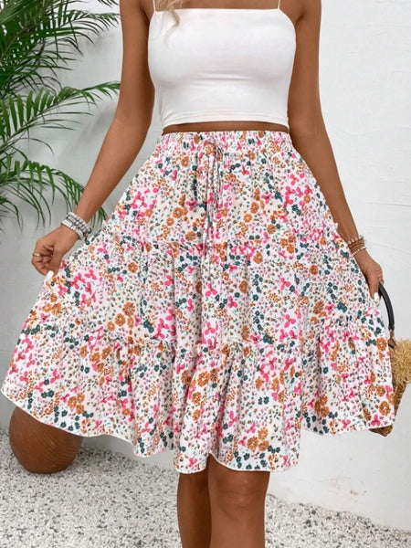 Floral Print Midi Skirt - Image 7