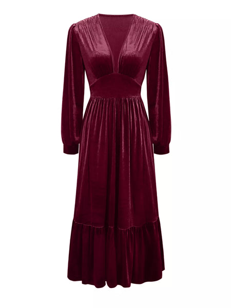 Ruffled Hem Long Sleeve Dress - Image 14