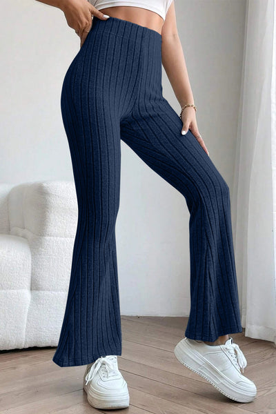 Basic Bae Full Size Ribbed High Waist Flare Pants - Image 13