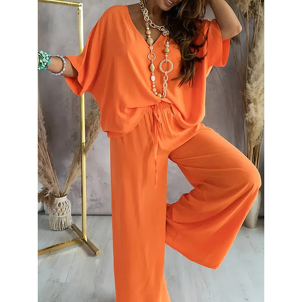 Women’s Lounge Set with Wide Leg Pant - Image 9