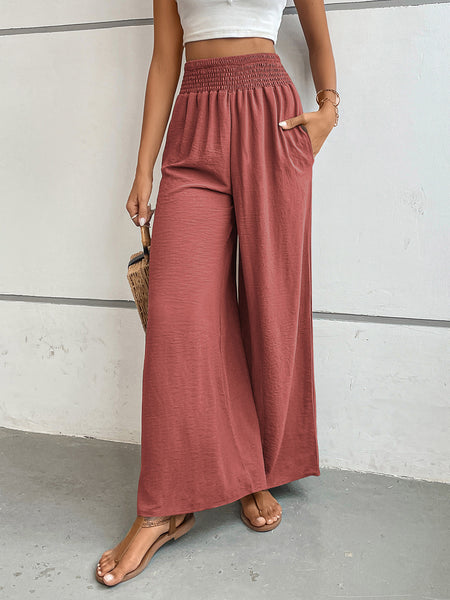 Perfee Wide Leg Pants with Pockets - Image 30