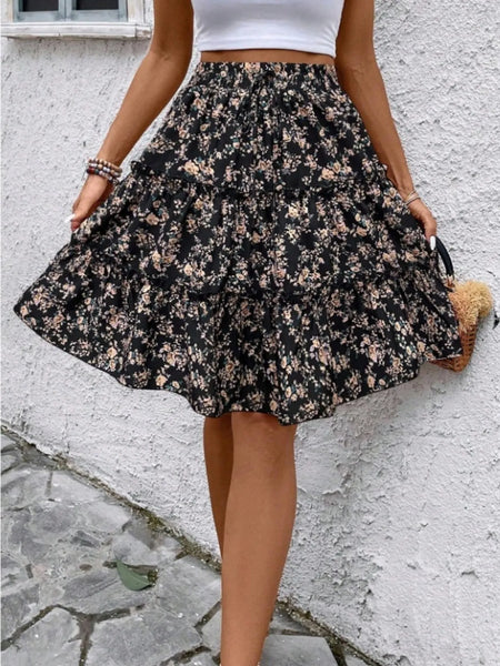 Floral Print Midi Skirt - Image 11