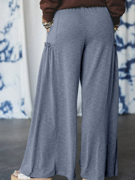Casual Wide Leg Drawstring Pants - Image 3