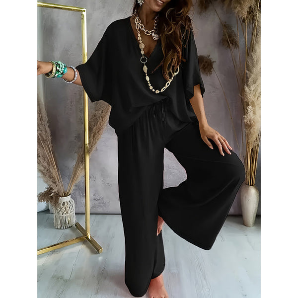 Women’s Lounge Set with Wide Leg Pant - Image 6
