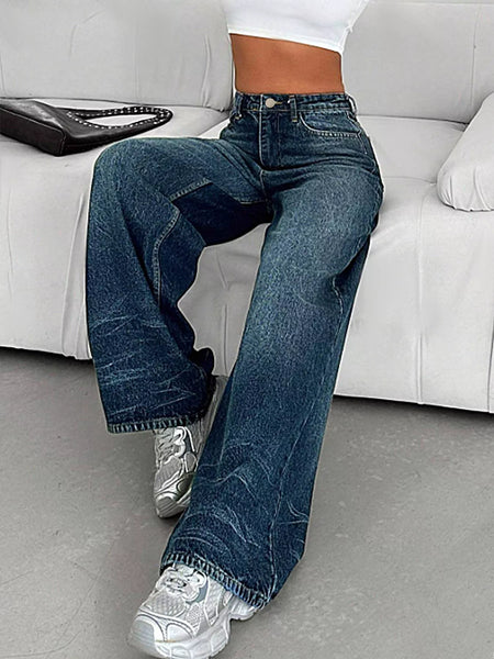 Vintage Wash Wide Leg Jeans - Image 7