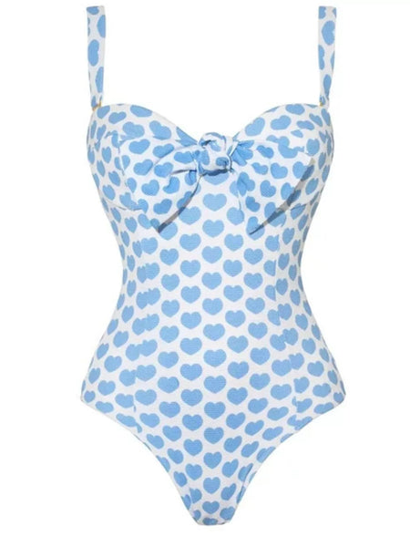 Printed One-Piece Swimwear and Skirt Set - Image 6