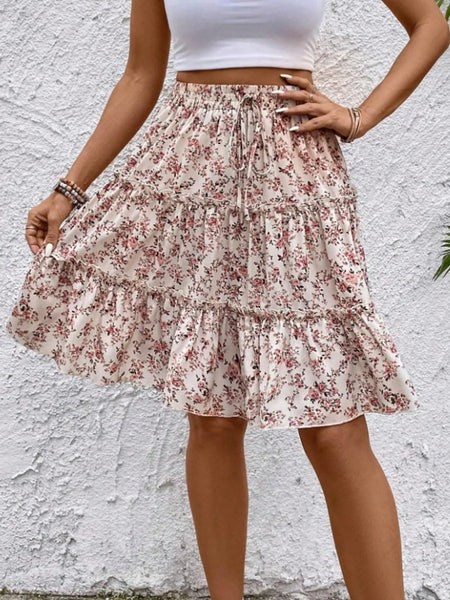 Floral Print Midi Skirt - Image 25