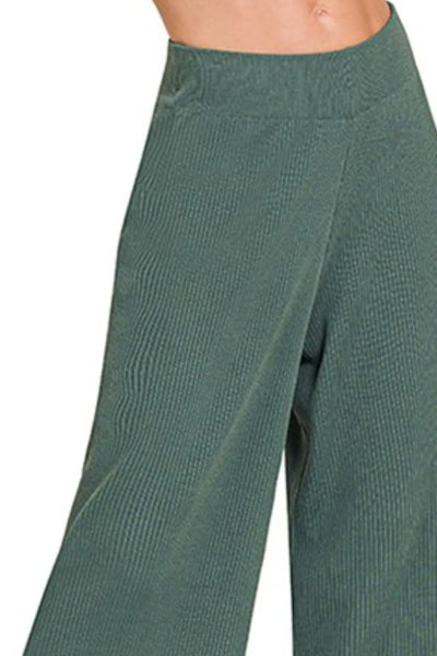 Zenana Viscose Ribbed Sweater Pants - Image 3