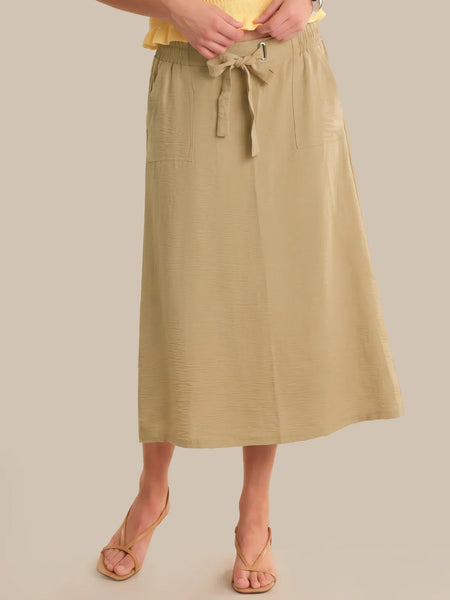 Tie Waist Midi Skirt