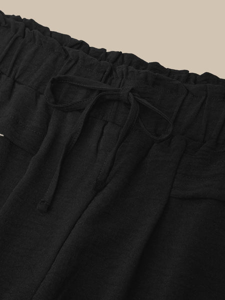 Drawstring Wide Leg Pants - Image 4