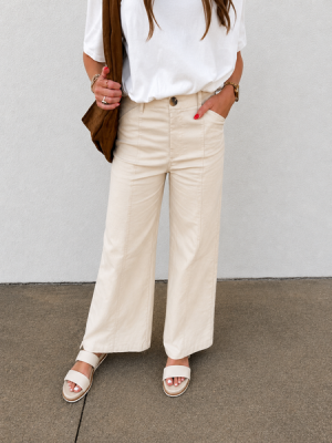 Perfect Pair High-Rise Wide Leg Cream Pants