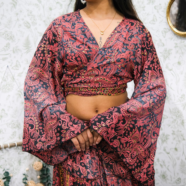 Ethereal Paisley Skirt with Ruffle Sleeve Top - Image 8