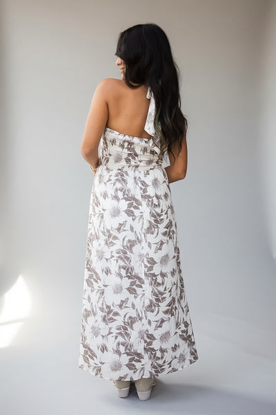 Whispering Willow Cream Floral Midi Dress - Image 2