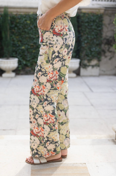 Floral Wide-Leg Statement Pants - Image 2