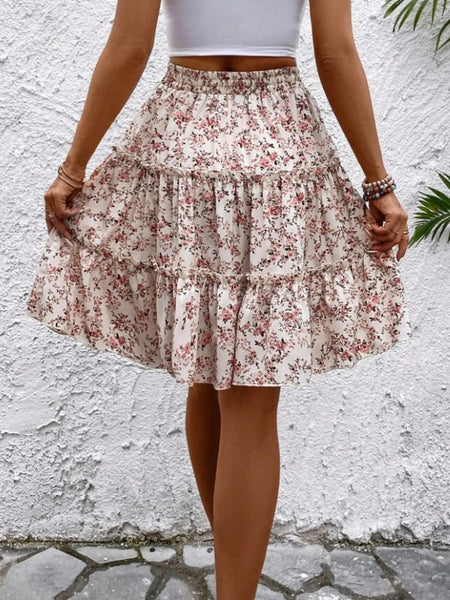 Floral Print Midi Skirt - Image 23