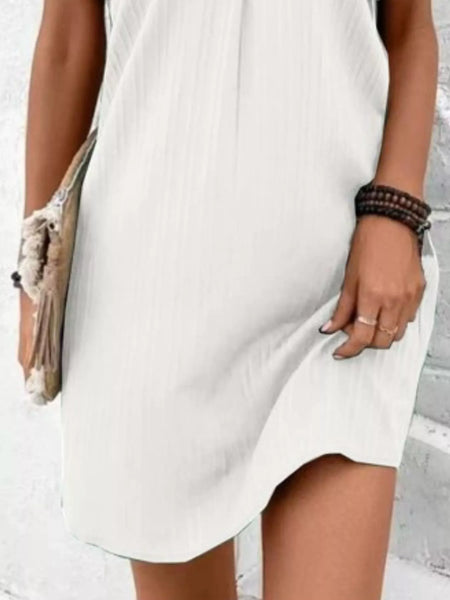 Full Size Casual V-Neck Short Sleeve Dress Plus Size - Image 3