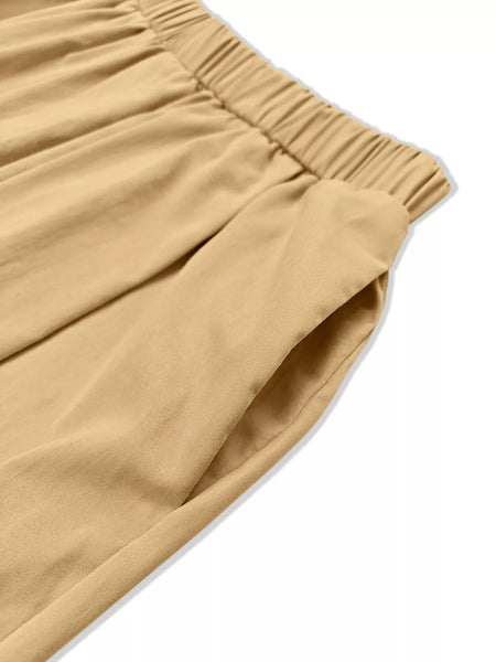 Wide Leg Pleated Detail Pants - Image 20