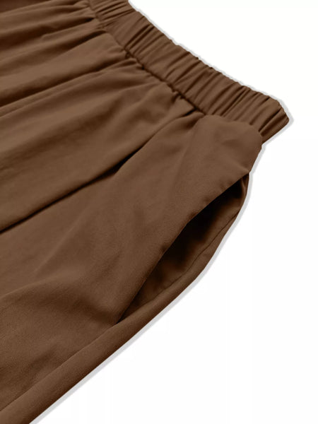 Wide Leg Pleated Detail Pants - Image 13
