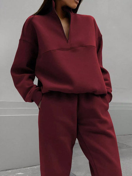 Half Zip Sweatshirt and Pants Set - Image 15