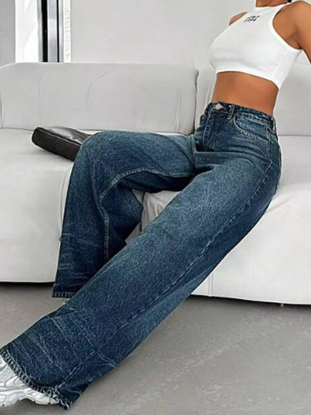 Vintage Wash Wide Leg Jeans - Image 6