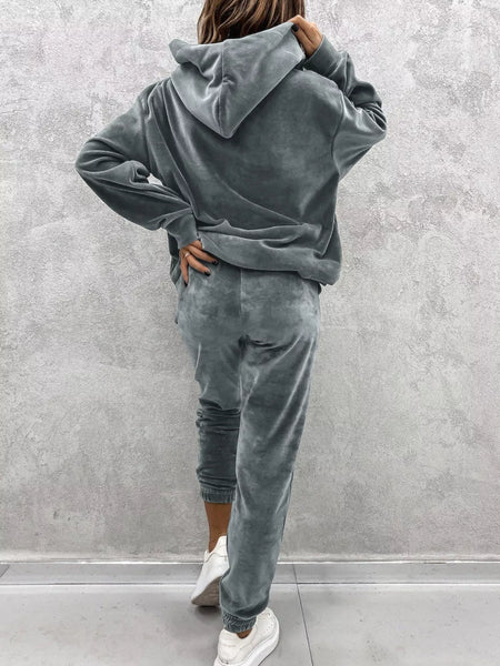 Kangaroo Pocket Hoodie and Pants Set - Image 3