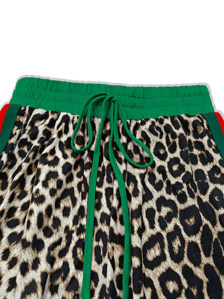 Leopard Round Neck Top and Pants Two-Piece Set - Image 4