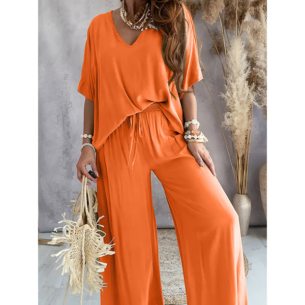Women’s Lounge Set with Wide Leg Pant - Image 2