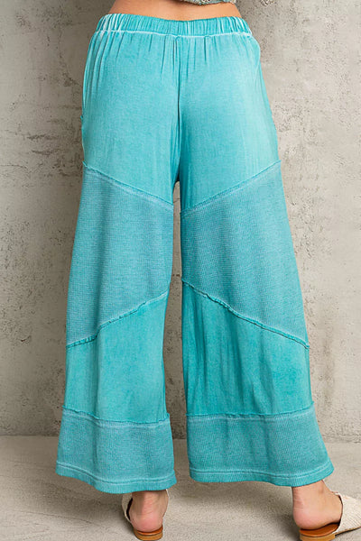 POL Elastic Waistband Wide Leg Pants with Drawstring - Image 4