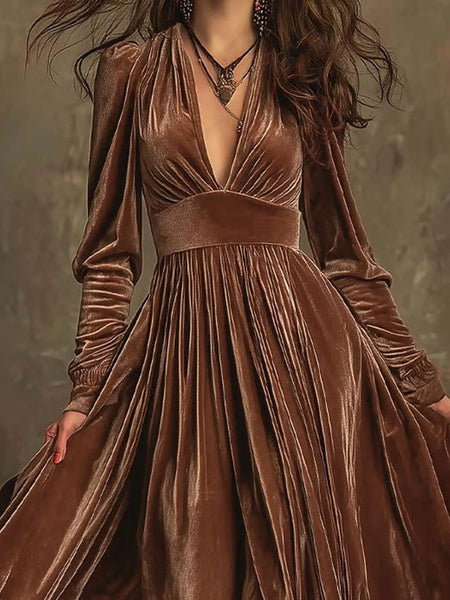 Ruffled Hem Long Sleeve Dress - Image 8