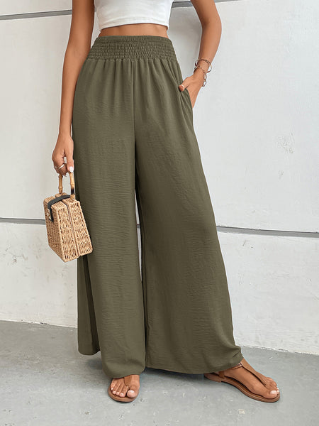 Perfee Wide Leg Pants with Pockets - Image 26