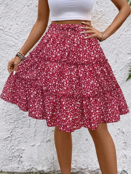 Floral Print Midi Skirt - Image 26