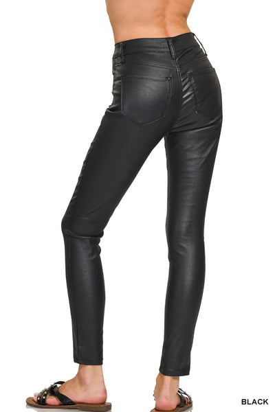 Zenana Faux Leather Stretch Skinny Pants - Image 6