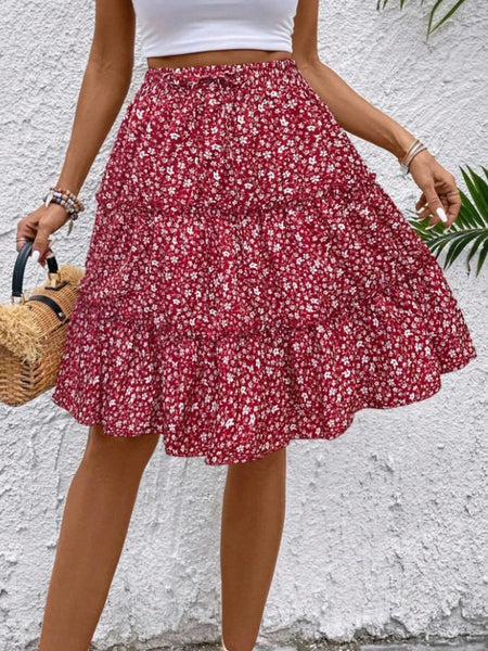Floral Print Midi Skirt - Image 30