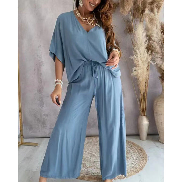 Women’s Lounge Set with Wide Leg Pant - Image 7
