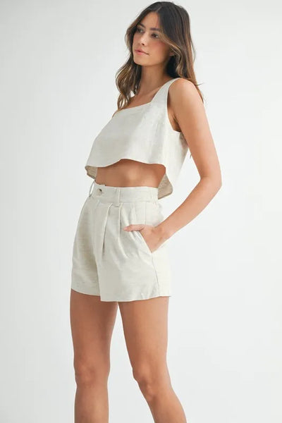 MABLE Sleeveless Crop Top and Shorts Set - Image 3
