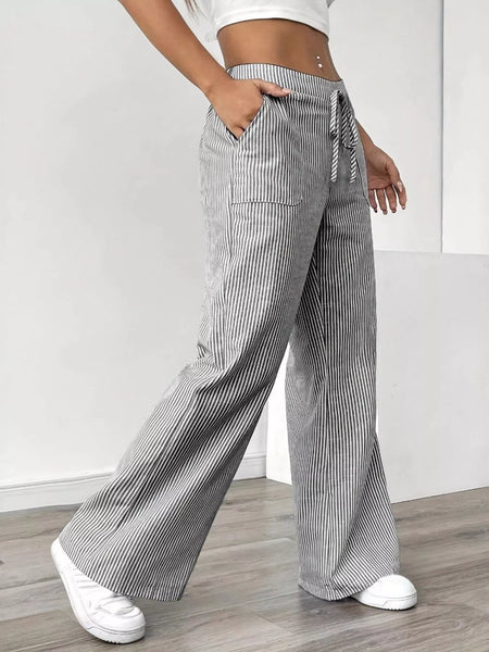 Striped Wide Leg Pants - Image 3