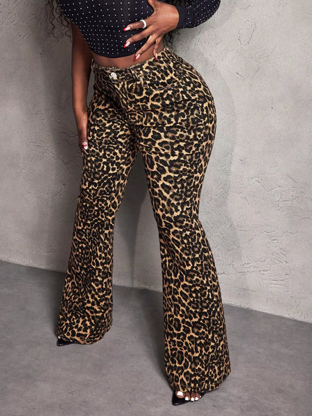 Leopard Wide Leg Pants - Image 4