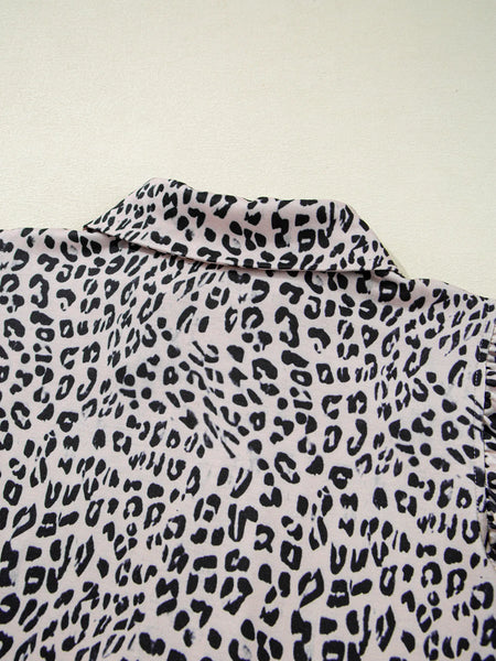 Leopard Print Cap Sleeve Top and Shorts Summer Set - Image 11