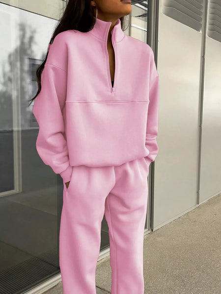 Half Zip Sweatshirt and Pants Set - Image 19