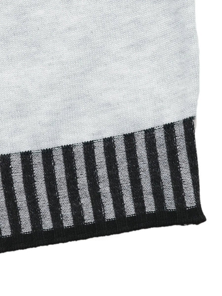 Striped Trim Tie Waist Sweater Dress - Image 9