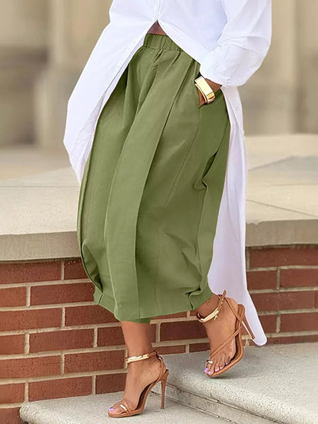 Wide Leg Pleated Detail Pants - Image 22