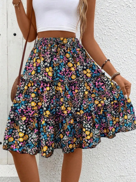 Floral Print Midi Skirt - Image 2