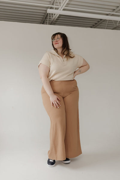 High Waisted Pleated Wide Leg Pant - Image 4
